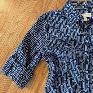 Michael Kors Geo Pattern Button Down Shirt
